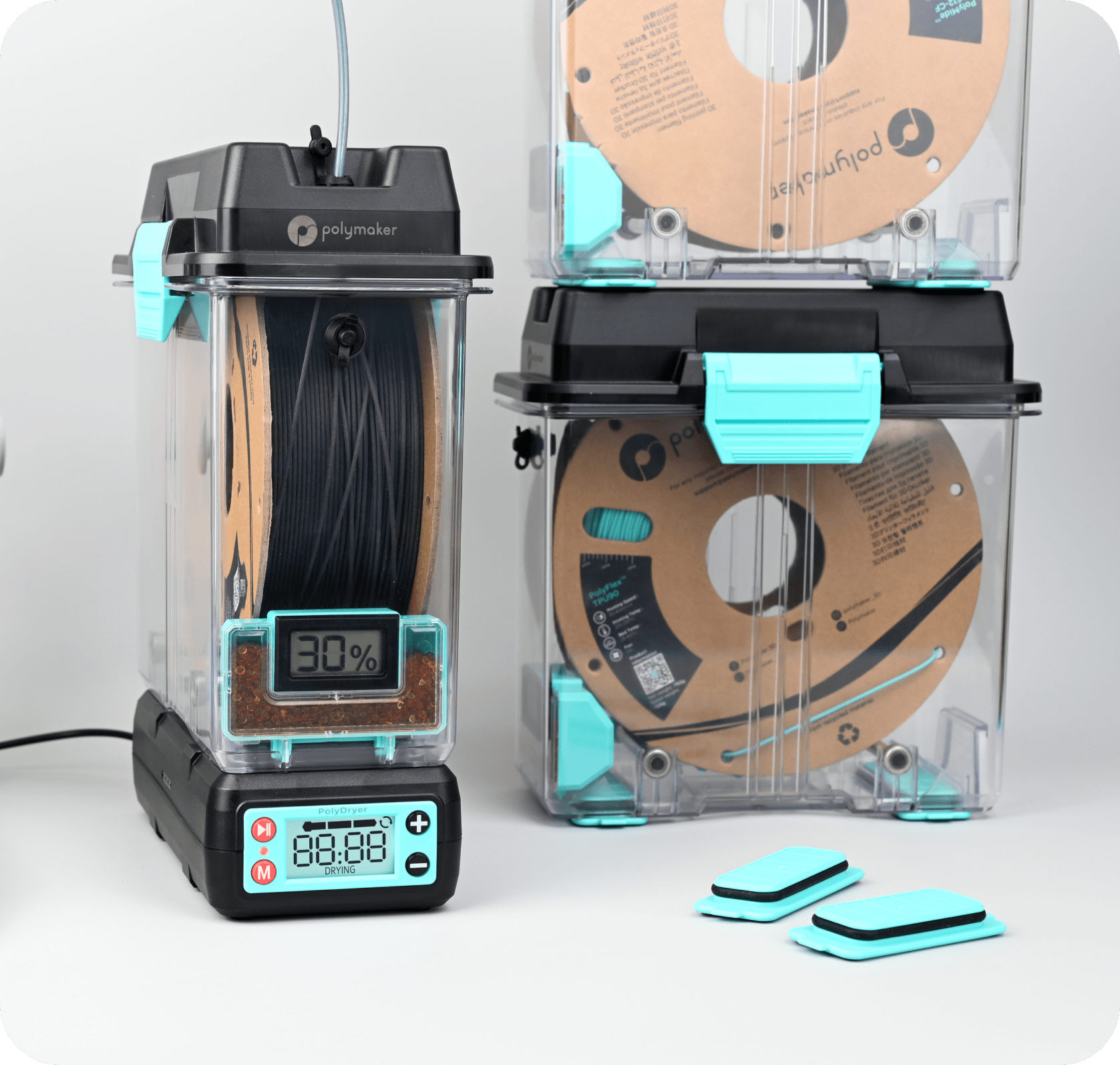 dryer with spools inside